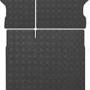Cargo Mat & Backrest Mat Fit for 2014-2019 Toyota Highlander - Leather Trunk Liner Back Seat Cover Protector - All Weather Protection PU Leather Cargo Liner and Backrest Mat Highlander Accessories Black