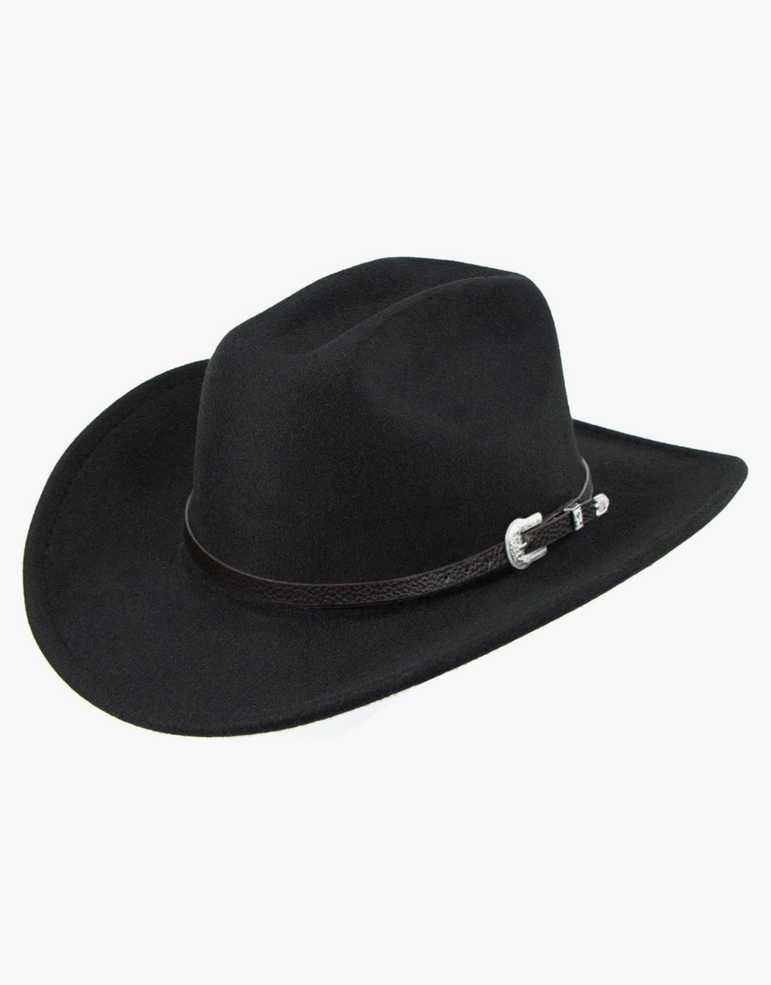 Classic Western-Cowboy-Hat Men Womens Wide Brim Cowgirl Hats Felt Fedora hat (M-L)