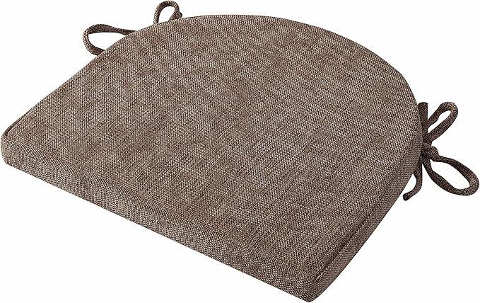Chair Cushions 100% High Density Memory Foam Pads U Shaped 17" x 16"Non Slip Skid Rubber Back Seat Cover, 2 Pack