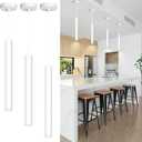 OKELI Modern Pendant Lights 4000K White LED Dimmable Pendant Light Fixtures Pendant Lighting for Kitchen Island,Bar,Bedroom, 15.7inch, 10W, ETL, 3Pack
