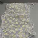 Daoeny Large Bird Cage Cover, Bird Cage Seed Catcher, Adjustable Soft Nylon Mesh Net with Daisy Pattern, Birdcage Cover Skirt Seed Guard for Parrot Parakeet Macaw Round Square Cages (White)