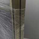 Framed Canvas Print Wall Art Blue Watercolor Landscape with Gold Stripes Geometric Shapes Illustrations Modern Art Contemporary Expressive for Living Room, Bedroom, Office - 20"x36"