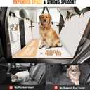 Dog Car Seat Cover for Back Seat, Hard Bottom Holds 420lbs Dog Hammock for Cars SUVs Trucks, Easy to Clean, Waterproof Scratch-Proof Nonslip Backseat Extender for Dogs 4 Panels