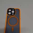 JUESHITUO for iPhone 16 Pro Case with 1X Screen Protector, [Tailored for MagSafe] [Mil-Grade Shockproof Defense] with Integrated Lens Protection Translucent Matte Phone Case for iPhone 16 Pro, Orange