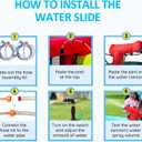 Inflatable Water Slide, Blow Up Water Slide with Climbing Wall, Water Slide for Kids Backyard with Basketball Hoop, Water Cannon and Splash Pool