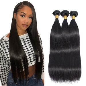 Bundles Human Hair Color 1B Straight Bundle Brazilian Virgin Soft and Silky Remy Hair 3 Bundles 22 24 26 Inch Double Weft Natural Black Straight Bundle Hair Weave 300g