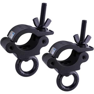 Sarknoah.Black 2" Wide Heavy Duty Truss Clamp With Eye Bolt Ring Fit Tube For (1.5-2)" /(38-52) mm Truss .Half Coupler Truss Eye Clamps For Speakers LED Video Wall LED Screen Display