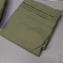 Linen Home 100% Cotton Marrow Percale Sheets California King Size, Oil Green, Deep Pocket, 4 Pieces Set- 1 Flat, 1 Fitted and 2 Pillowcases, Crisp Cool and Long Staple Strong Bed Linen