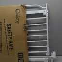 Baby Gate No Drilling, 29"-40" Auto Close Dog Gate Indoor for Doorways & Stairs, Pressure Mounted Adjustable Pet Gate, Easy Walk Through Child Gate for Children & Pets Stroller Friendly, White