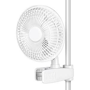 Simple Deluxe Clip Fan, 6-Inch Grow Tent Fan, Monkey Fan, Adjustable 90° Angles, 15W, 2-Speeds Control, 1 Pack