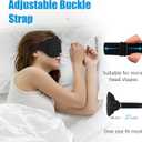 Sleep Mask 100% Light Blocking Eye Mask for Sleeping 3D Memory Foam Eye Covers with Adjustable Strap Night Blindfold for Men Women Black