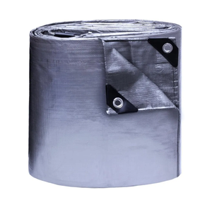 Tarp Cover 24X24 Silver/Black Heavy Duty Thick Material, Waterproof, Great for Tarpaulin Canopy Tent, Boat, RV Or Pool Cover! by Trademark Supplies 2 Pack