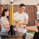 2pcs Mimosa Tower, 100oz/3L Drink Tower Dispenser with Ice Tube and LED Light, Tabletop Beer Dispenser (2pcs)