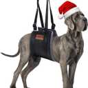 Dog Sling for Large Dogs Hind Leg Support, Magic Tape Dog Lift Harness, Soft Dog Support Harness for Back Legs, Hip Support Harness to Help Senior, Injured, Disabled and After ACL Surgery (Medium, Grey)