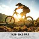 Hycline Mountain Bike Tire: 20/24/26/27.5-inch Folding Replacement High-Performance Wear-Resistant Bicycle Tires for MTB Off-Road Bike