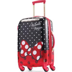 American Tourister Disney Hardside Luggage With Spinner Wheels, Minnie Mouse Red Bow, Carry-On 21-Inch