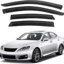 IG Window Visors Fit for 2006-2013 Lexus IS250 IS350, Out-Channel Rain Guards Vent Wind Deflectors 4PC, Car Accessories for 06-13 Lexus is Series