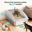 AIPERRO Stainless Steel Litter Box Extra Large for Big Cats and Multi-Cats | Jumbo Extra Large Metal Cat Box with High Sided Lid, Anti-Urine Leakage, Non-Stick,Include Litter Scoop