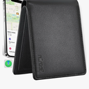 Wallet for Men Upgrade Replacement for AirTag Wallet Built-in Find My Real Time Tracker, RFID Blocking Classic Leather Bifold Stylish Mens Wallet with ID Window 6 Credit Card Holder Coin Pocket