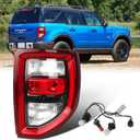 Tail Lights Assembly Includes Light Bulb Harness Compatible with 2021 2022 2023 2024 Ford Bronco Sport Original Model Taillight Rear Brake Lamp Signal Assembly OE:M1PZ-13404-A(Right Passenger Side)