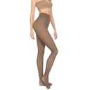 Pocleanyo Fleece Lined Tights Women, Coffee Fake Translucent Pantyhose Sheer Warm Leggings, Winter Thermal Thick Tights for Women Under Dress Medium