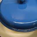 Amazon Basics Enameled Cast Iron Dutch Oven Pot with Lid, Dual Handles, Heavy-Duty, Oven Safe, Round, 4.3-Quart, Blue
