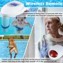 Inground Pool Alarm for Kids Safety, Swimming Pool Motion Sensor Alarm | Wireless Pool Water Immersion Alarms Detector Battery Powered with Remote Receiver for Kids Pets FCC-Compliant
