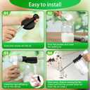 Qualirey Electric Diatomaceous Earth Duster, Powder Duster with 7.5'' Extension Nozzle and 33Oz Bottle, Powder Sprayer for Pest Control/Home/Garden/Indoor/Outdoor