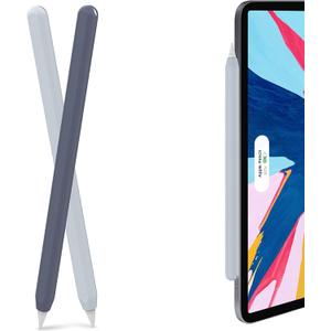AhaStyle Silicone Case for Apple Pencil 2nd Generation & Apple Pencil Pro (2024) Sleeve Skin Ultra Thin Apple Pencil Protective Cover Compatible with Magnetic Charging and Double Tap (Midnight, Blue)