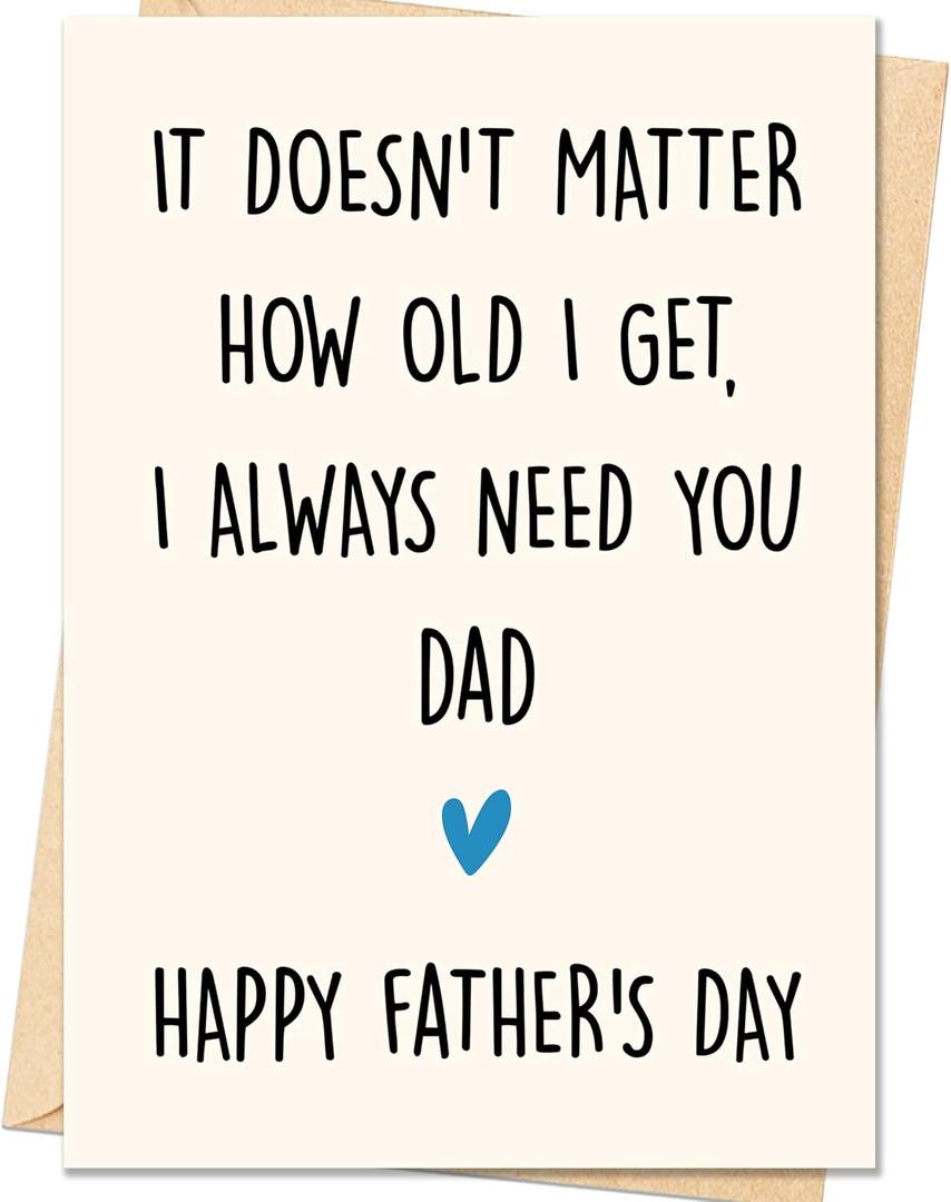 3 x IDU Fathers Day Card, Funny Fathers Day Cards Gifts Decorations for Dad