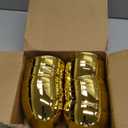 JOYIN 6 Pcs Large Gold Easter Eggs, 6 Inches Metallic Jumbo Plastic Eggs Fillable for Easter Themed Hunt Basket Stuffers Fillers Filling Treats Party Favor Classroom Prize Supplies
