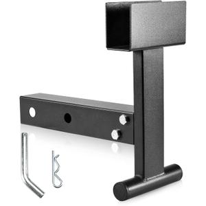 2" Can Grabber Hauler with Hitch Receiver - Towing Attachment for Lawn Mower & Garden Tractor Garbage