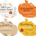 COCHIE Thanksgiving Games for Family Party Adults Office Large Groups, What is Your Turkey Name Games, Autumn Photo Scavenger Hunt Game, Fall This or That Classroom Activities (Pumpkin)
