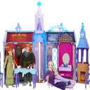 Mattel Disney Frozen Dolls & Doll House, Ultimate Arendelle Adventure Portable Castle (2+ ft) with 3 Fashion Dolls, Olaf Figure & 25+ Accessories