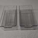 Hudgan 8 PACK Stackable Pantry Organizer Bins (3 sizes) - Clear Fridge Organizers for Kitchen, Freezer, Countertops, Cabinets - Plastic Food Storage Container with Handles for Home and Office (2XL+2M+4S)