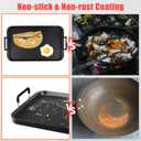 Flat Top Grill - Non-Stick Stovetop Griddle, Aluminum, Dishwasher Safe