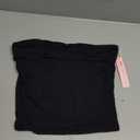 QINSEN Women's Tube Tops Strapless Bandeau Tops Double Lined Slim Fit Summer Going Out Tank Tops, Large