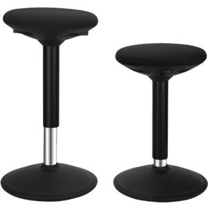 Standing Desk Balance Wobble Stools, Height Adjustable 22-32 Inch for Office and Classroom, Anti-Fatigue Standing Chairs, Ergonomic Stools with Anti-Slip Round Bottom, Black