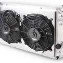 OHOB-COOL 3 Row Full Aluminum Radiator with Fan For 1984-1990 Chevy Corvette 5.7L V8 /1982-2002 S10 Conversion LS