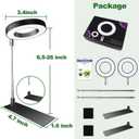 Grow Lights for Indoor Plants, 48 LEDs Full Spectrum Plant Light for Indoor Plants, Height Adjustable Growing Lamp with Base, 3 Optional Spectrums, Auto Timer 3/9/12Hrs, 10 Brightness, 2 Pack (3.4in-Black)