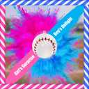 2 Pack Gender Reveal Baseball Pink and Blue Surprise Party and Baby Announcement