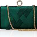 BABEYOND Clutch Purses for Women - Evening Bag Tassel Pendant Clutch for Bride Party Prom Wedding (Green), 
Size: 7.5” * 4.5” * 1.8”. Length of the chain: 44.9".