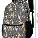 French Bulldog Backpack with Lunch Box & Pencil Case, 16 Inch Cute Dogs Themed Bookbag, Adjustable Lightweight, Colorful Backpacks Set for Kids Girls Boys