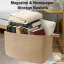 96L Large Blanket Basket,24"x16"x15"Rectangle Storage Bin with Handles,Woven Rope Laundry Basket for Toys, Clothes,Magazines,Home Organization,Nursery,Living Room & Bedroom,Jute