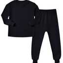 HAPIU Rayon from Bamboo kids Pajamas Set, Pjs Girls Boys, Midnight, 6-7 Years