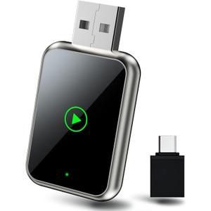 Wireless CarPlay Adapter for iPhone, Easily Upgrade Wired to Apple CarPlay Wireless Adapter, Fast Stable Connection Plug&Play Car Play Dongle for Cars from 2015+ Built-in CarPlay