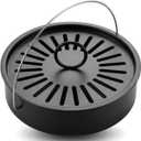 Mosquito Coil Holder with Anti-Scald Design, Stainless Steel, Black, for Home and Camping (Black)