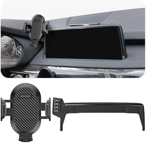 AOUKKL Car Phone Holder Fits for BMW X5 2014-2018/X6 2015-2019 Accessories(Only fit for 10.3-Inch Screen),Thick Cases Friendly,Cell Phone Mount for 4.7-7 in Phones