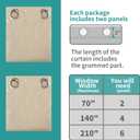 BGment Room Darkening Curtains 95 Inches Long, Grommet Thermal Insulated Blackout Curtains with Wave Line and Dots Printed for Bedroom, 2 Panels, Each 52 x 95 Inch, Beige