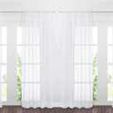 NICETOWN 4 Pieces Sheer White Curtains 84 - Window Treatment Rod Pocket Tulle Voile Drape/Panel Sets for Patio Door (4 Panels, W60 x L84)
